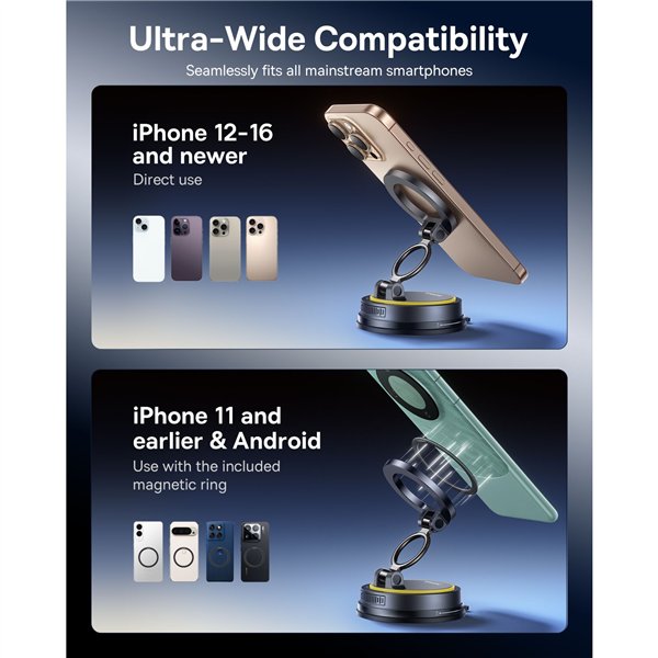 Baseus VC2 Flex Magnetic Car Mount Suction Cup Black