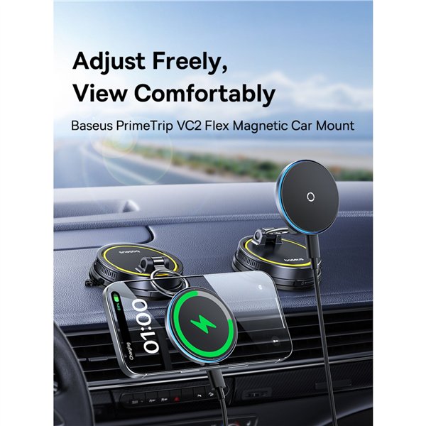 Baseus PrimeTrip VC2 Flex Pro Car Charger Mount Black