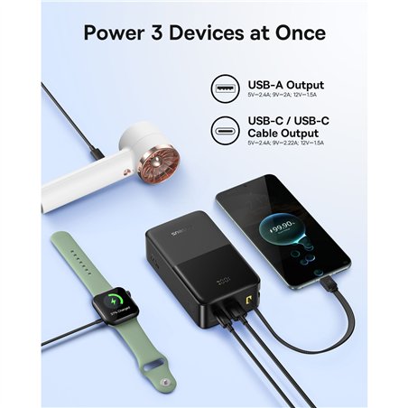 Baseus EnerFill FC51 Bipow 2 Pro Cable 30000mAh Cosmic Black