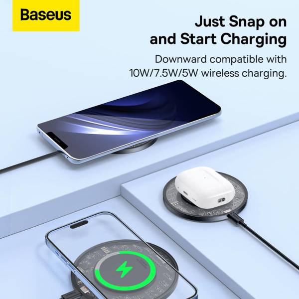 Baseus Simple 2 Wireless Charger 15W Cluster Black