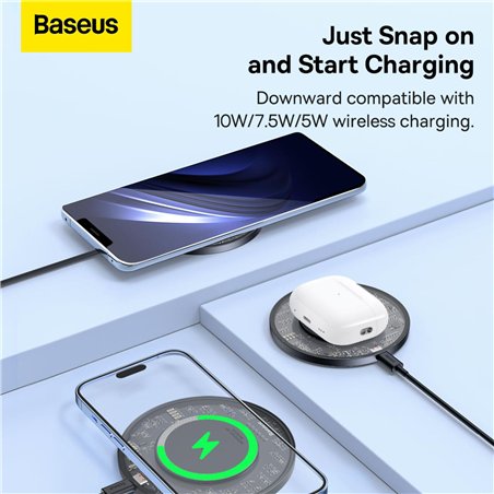 Baseus Simple 2 Wireless Charger 15W Cluster Black