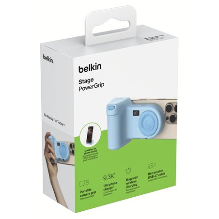 Belkin Stage Power Grip 9300mAh + 15W Powerbank blau CTA006hqBL