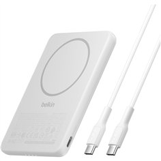 Belkin BoostCharge Slim 5000mAh mag.Powerb. 7,5W weiß BPD010hqWH