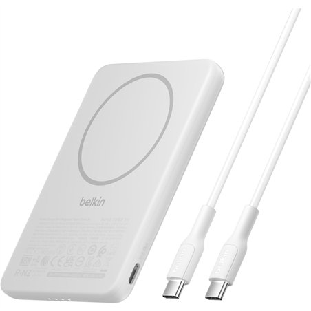 Belkin BoostCharge Slim 5000mAh mag.Powerb. 7,5W weiß BPD010hqWH
