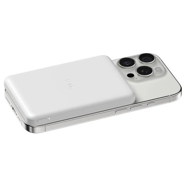 Belkin BoostCharge Slim 5000mAh mag.Powerb. 7,5W weiß BPD010hqWH