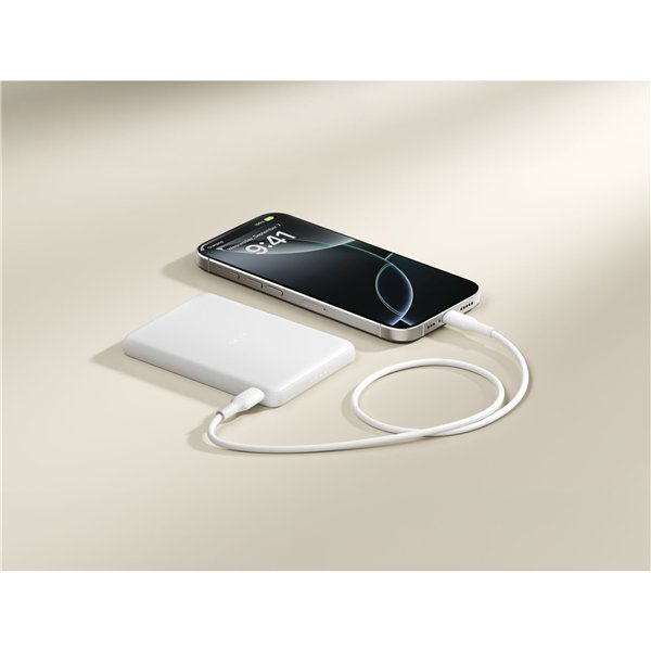 Belkin BoostCharge Slim 5000mAh mag.Powerb. 7,5W weiß BPD010hqWH