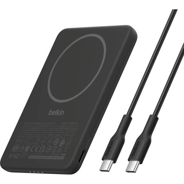 Belkin BoostCharge Slim 5000mAh mag.Powerb. 7,5W schw.BPD010hqBK