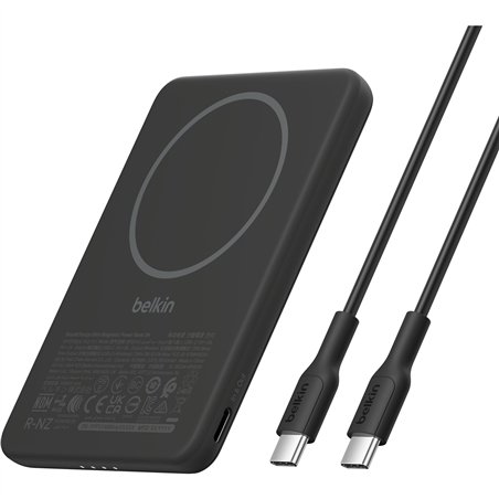 Belkin BoostCharge Slim 5000mAh mag.Powerb. 7,5W schw.BPD010hqBK