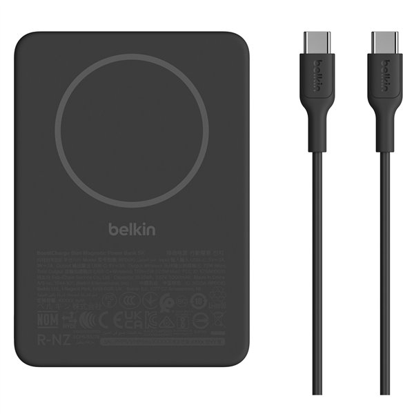 Belkin BoostCharge Slim 5000mAh mag.Powerb. 7,5W schw.BPD010hqBK