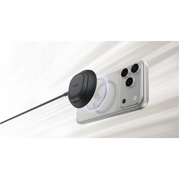 Belkin UltraCharge Ladepad Qi2 25W m.Standfuß schw. WIA013hqBK