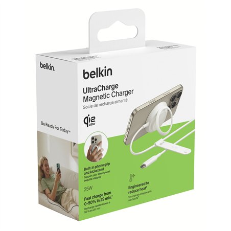Belkin UltraCharge Ladepad Qi2 25W mit Netzteil weiß WIA014kqWH