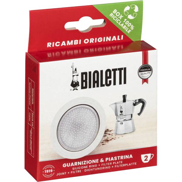 Bialetti Ricambi Induc. 1 Ersatz dichtung + 1 Filter 2 Tassen
