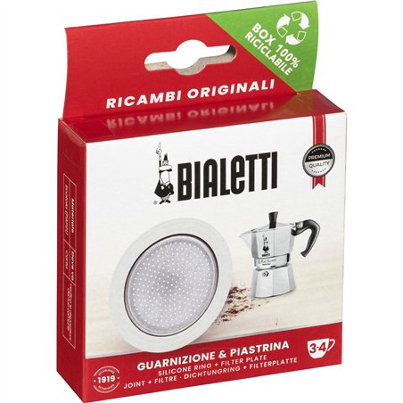Bialetti Ricambi Induc. 1 Ersatz dichtung + 1 Filter 4 Tassen
