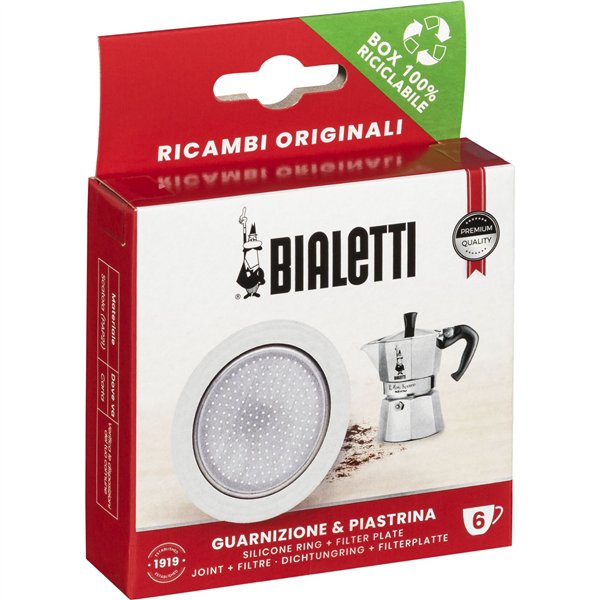 Bialetti Ricambi Induc. 1 Ersatz dichtung + 1 Filter 6 Tassen