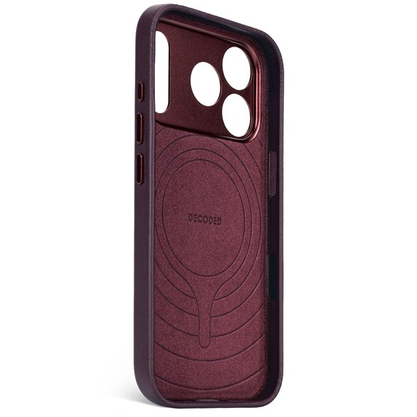 Decoded Leather Backcover iPhone 17 Pro Max Dark Ruby
