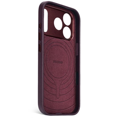 Decoded Leather Backcover iPhone 17 Pro Max Dark Ruby