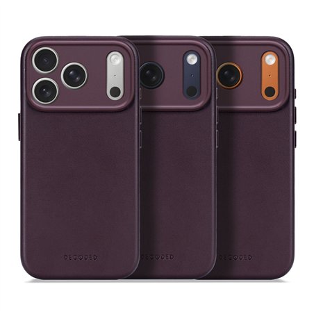 Decoded Leather Backcover iPhone 17 Pro Max Dark Ruby