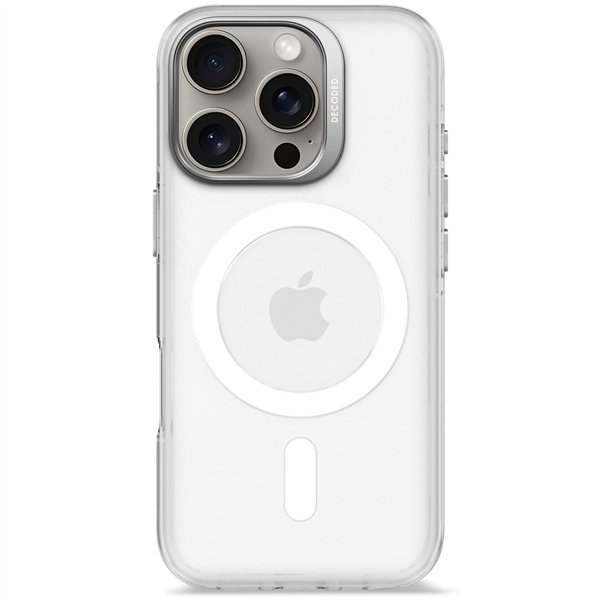 Decoded Recycled Plastic Backc. iPhone 16 Pro Transparent White