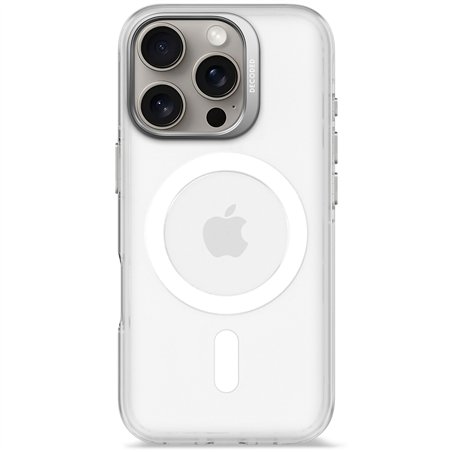 Decoded Recycled Plastic Backc. iPhone 16 Pro Transparent White