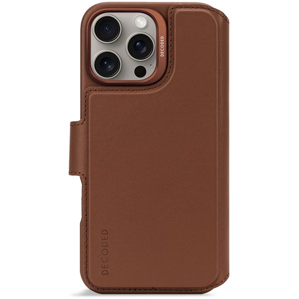 Decoded Leather Detachable Wallet iPhone 16 Pro Max Tan