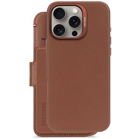 Decoded Leather Detachable Wallet iPhone 16 Pro Max Tan