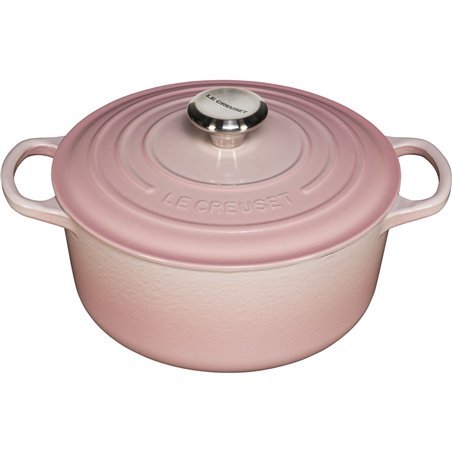 Le Creuset Signature cocotte rotonda ghisa 24cm shellpink