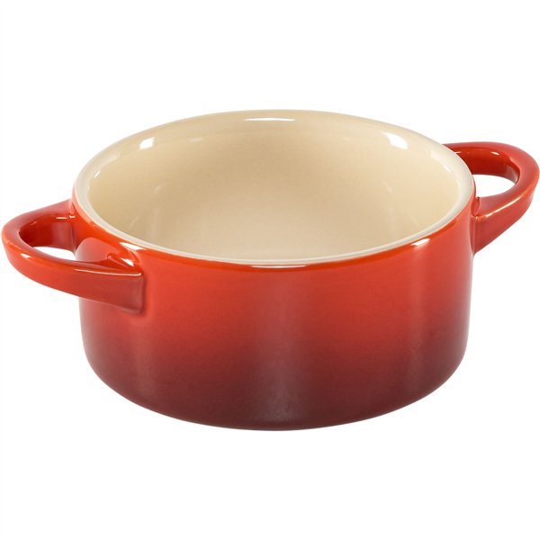 Le Creuset Stoneware Set of 4 petite Casseroles 10x5cm volcan.