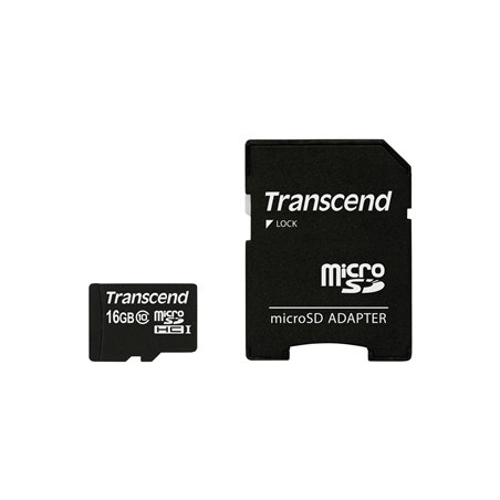 Transcend microSDHC 16GB Class 10 + Adattatore SD