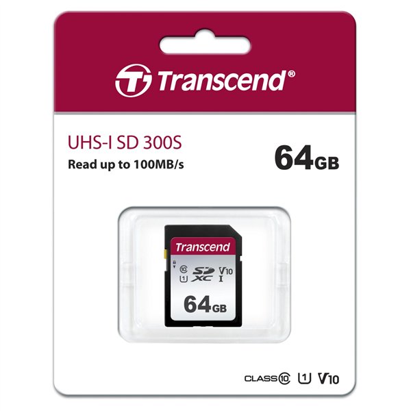 Transcend SDXC 300S         64GB Class 10 UHS-I U1