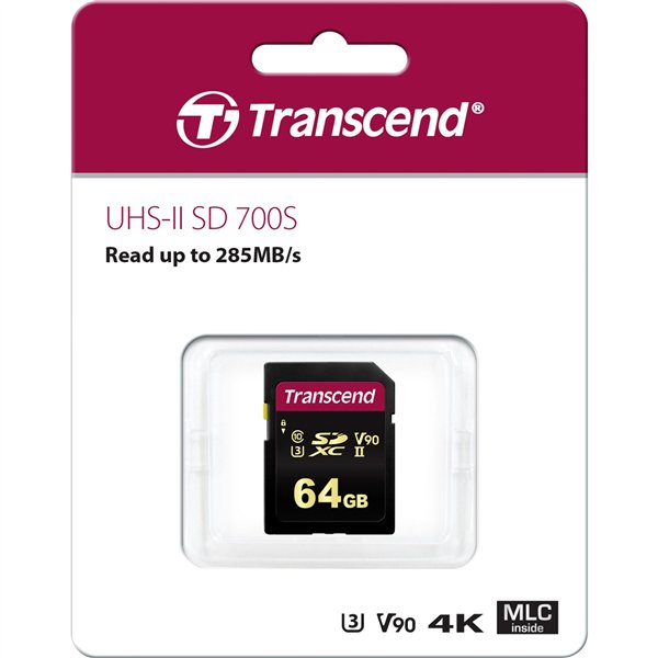 Transcend SDXC 700S         64GB Class 10 UHS-II U3 V90