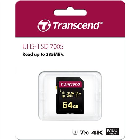 Transcend SDXC 700S         64GB Class 10 UHS-II U3 V90