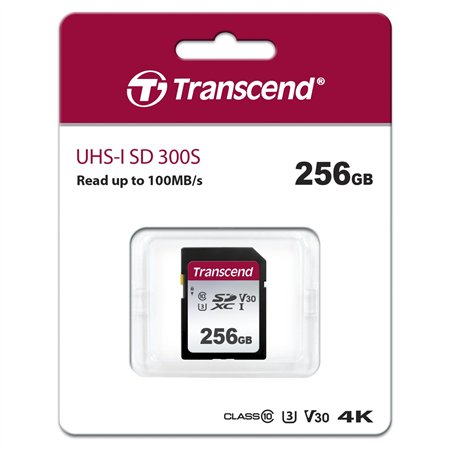 Transcend SDXC 300S        256GB Class 10 UHS-I U3 V30