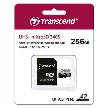 Transcend microSDXC 340S   256GB Class 10 UHS-I U3 A2