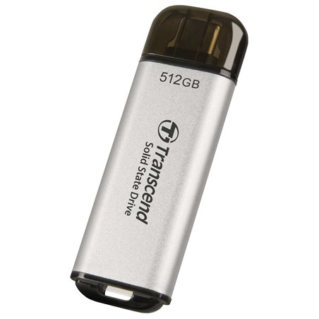 Transcend SSD ESD300S      512GB USB-C argento