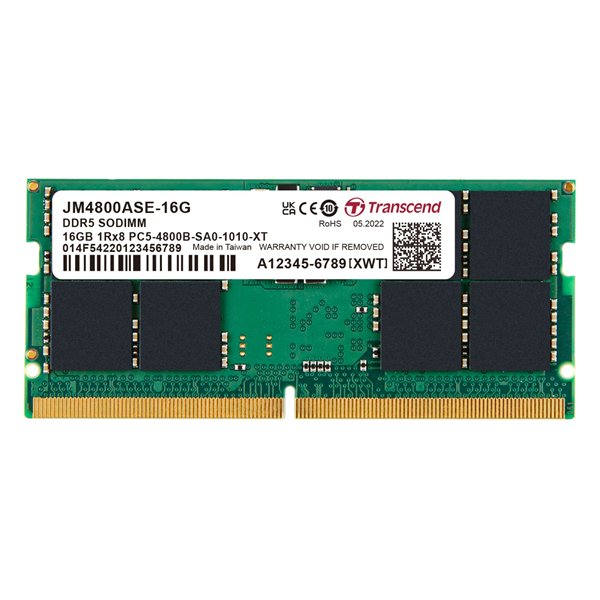 Transcend JetRAM DDR5 4800 16GB SO-DIMM