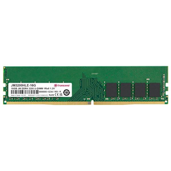 Transcend 16GB DDR4 3200 MT/s UDIMM 288pin 1R x8 unbuffered