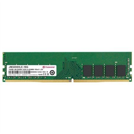 Transcend 16GB DDR4 3200 MT/s UDIMM 288pin 1R x8 unbuffered