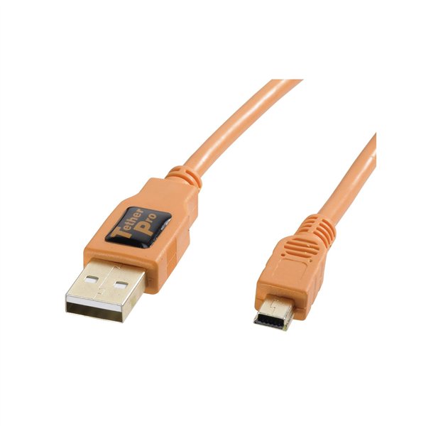 Tether Tools TetherPro USB 2.0 A/MiniB 5 Pin 4,6m arancio