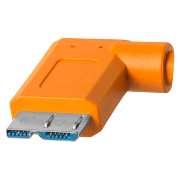 Tether Tools USB-C a sist. cavo Micro-B  right orange
