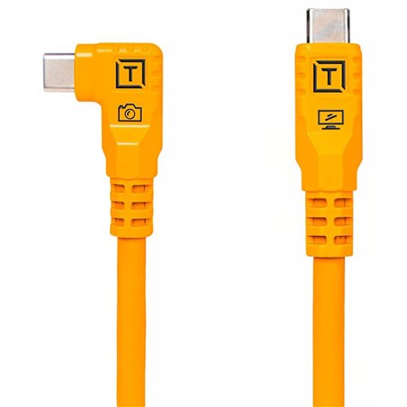 Tether Tools TetherPro USB-C auf USB-C rechter Winkel orange 9,4m