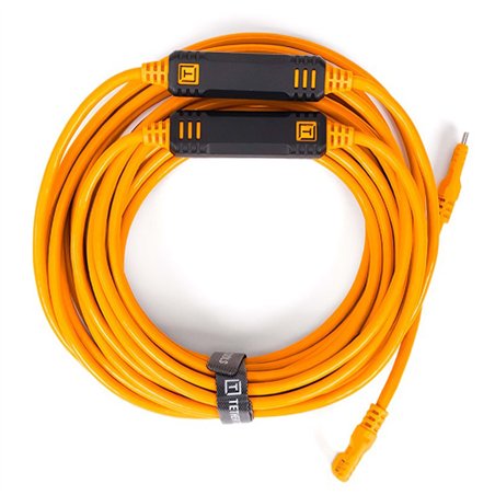 Tether Tools TetherPro USB-C auf USB-C rechter Winkel orange 9,4m