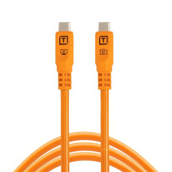 Tether Tools TetherPro USB-C Optima 10G diritta arancio 1,8m