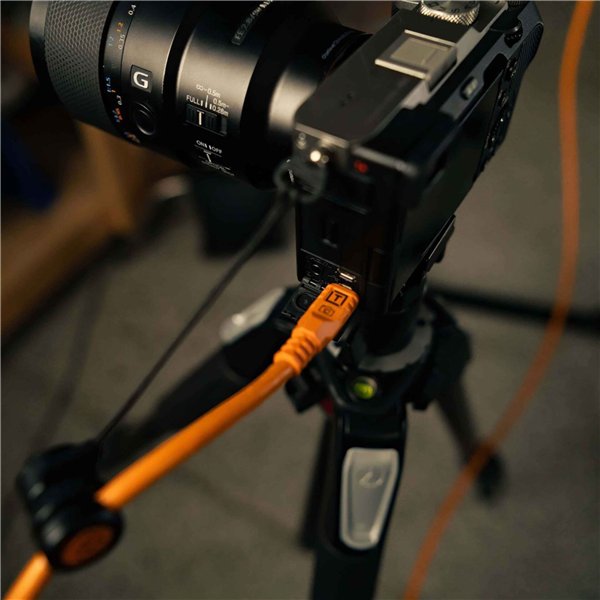 Tether Tools TetherPro USB-C Optima 10G diritta arancio 1,8m