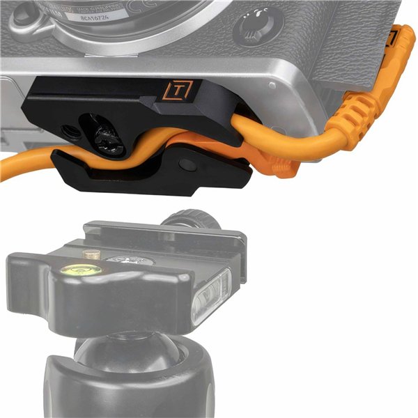 Tether Tools LeverLock&Cable Set Optima 10G diritta arancio 4,6m