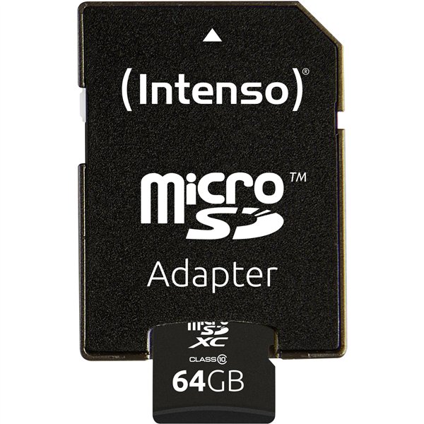 Intenso microSDXC           64GB C10 con adattatore