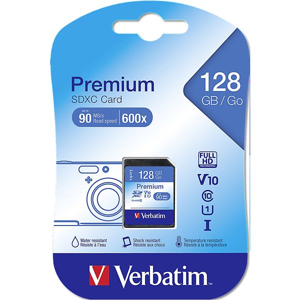 Verbatim SDXC scheda       128GB Class 10                   44025