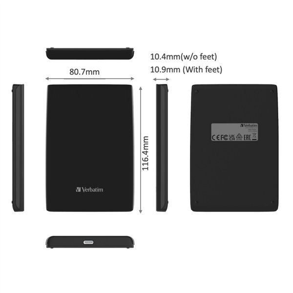 Verbatim Store n Go Slim   256GB Portable SSD USB 3.2 Gen 1 32180