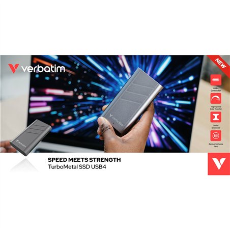 Verbatim TurboMetal SSD      1TB USB4 r/w 3700/3600 MB/s    32021