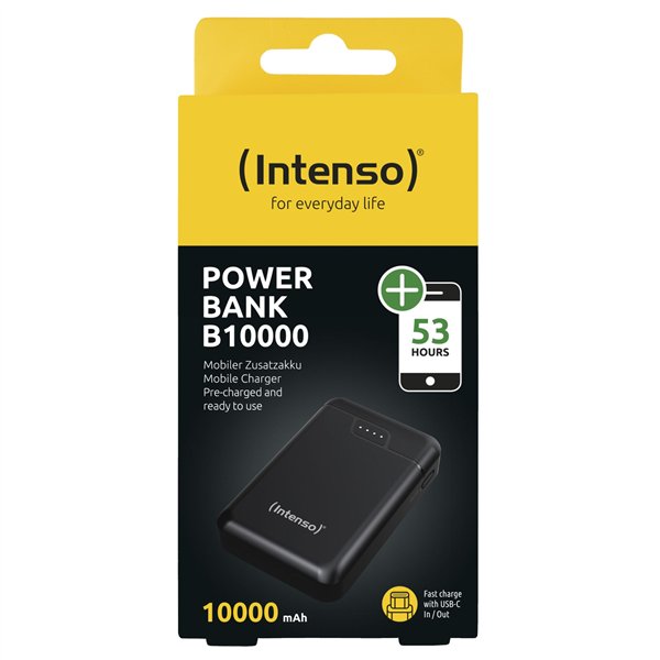 Intenso Powerbank B10000   black 12W inkl. USB-A to Type-C