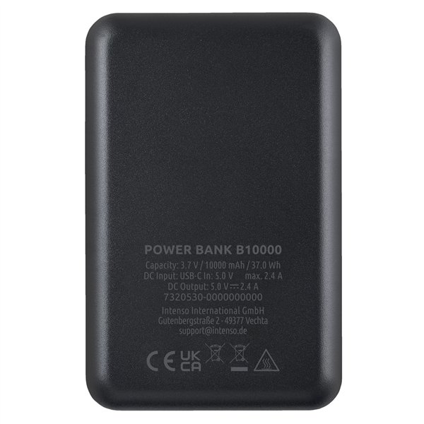Intenso Powerbank B10000   black 12W inkl. USB-A to Type-C